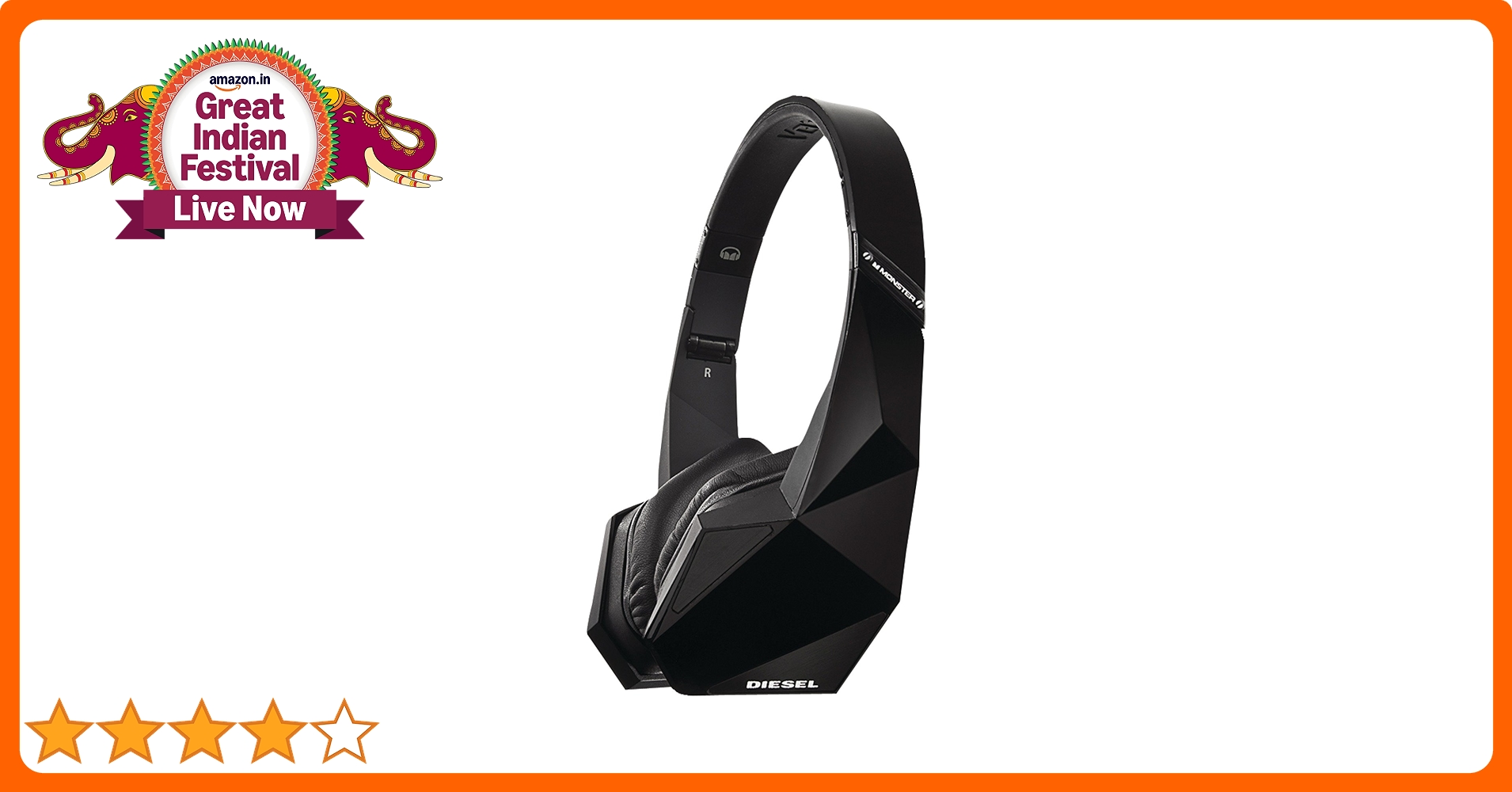 Diesel Vektr by Monster On-Ear Headphones with ControlTalk